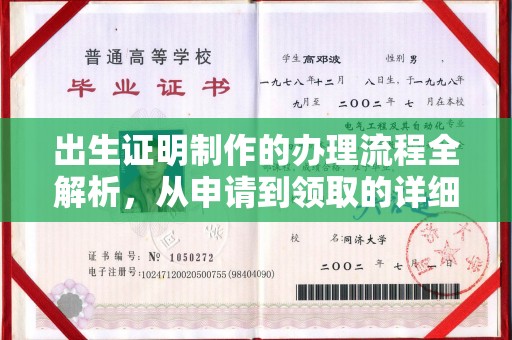 灌南出生证明制作的办理流程全解析，从申请到领取的详细指南